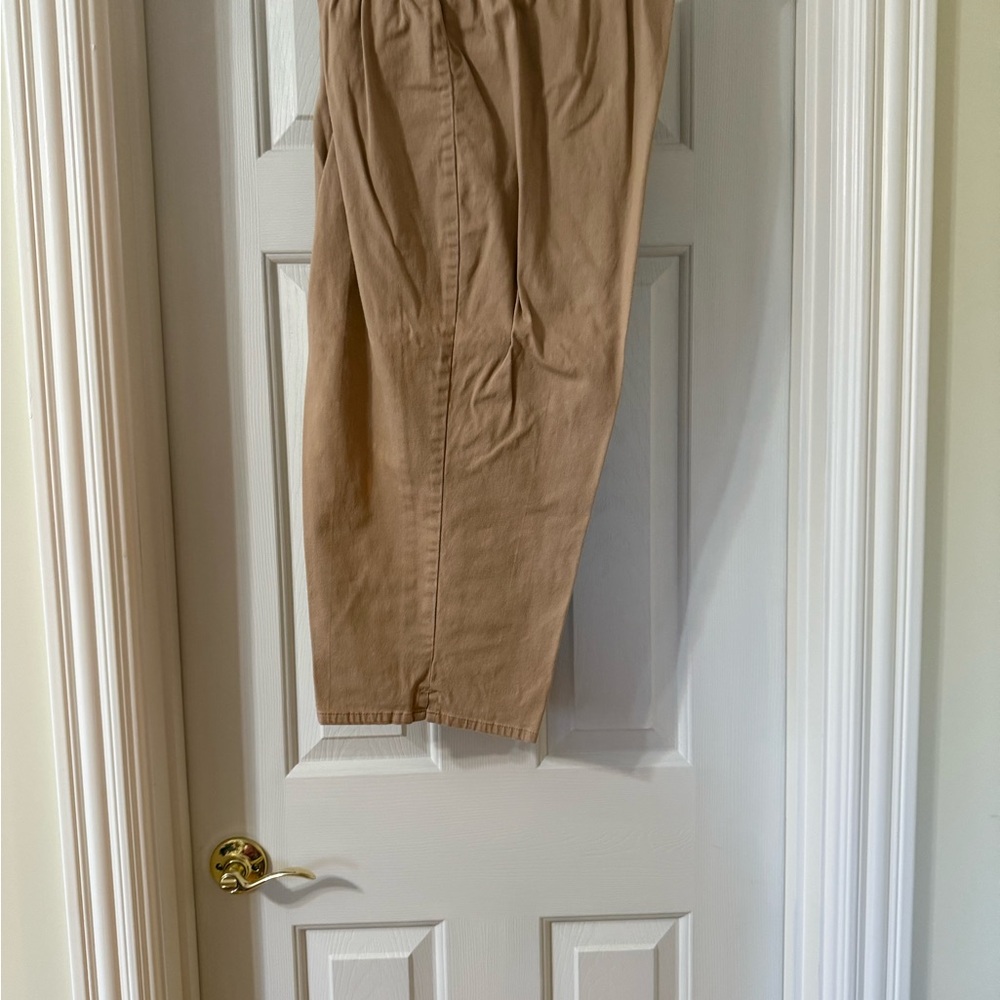 Denim 24/7 Plus Size Tan Capris